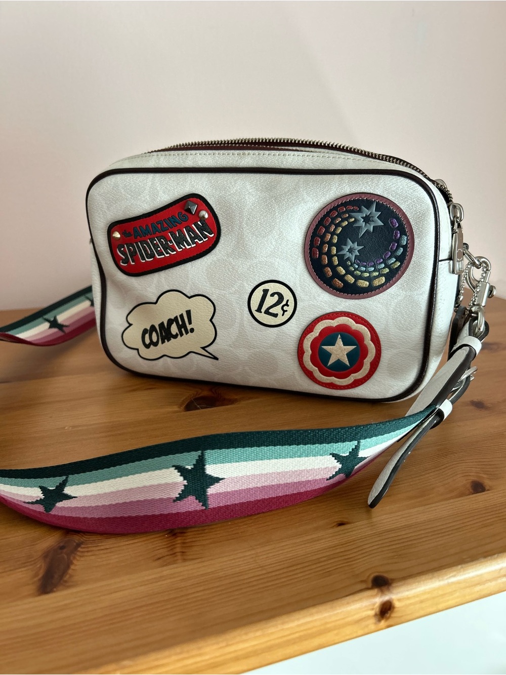 Coach x Marvel Jes Signature Canvas Crossbody Bag